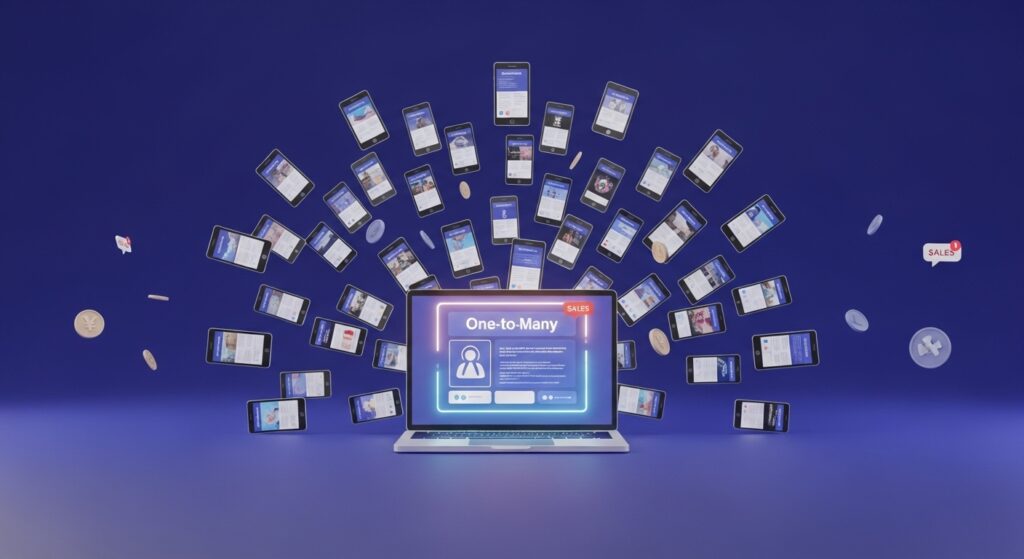 在宅ワークで資産収入を構築するCanvaテンプレート販売のイメージイラスト